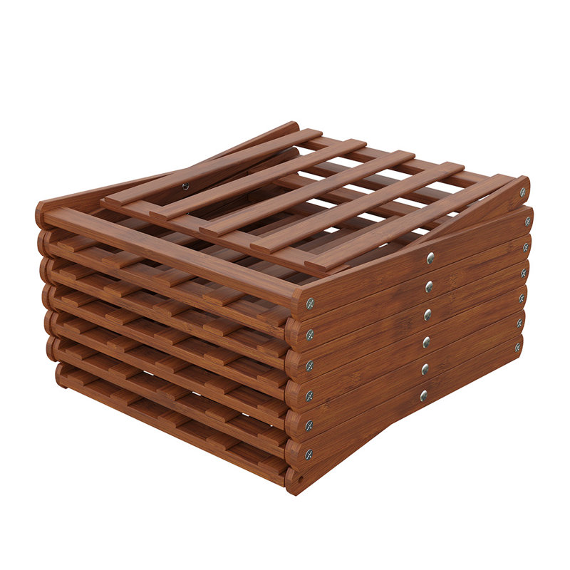 Stackable Shoe Rack, 105cm H x 26cm W x 26cm D, Dark Brown