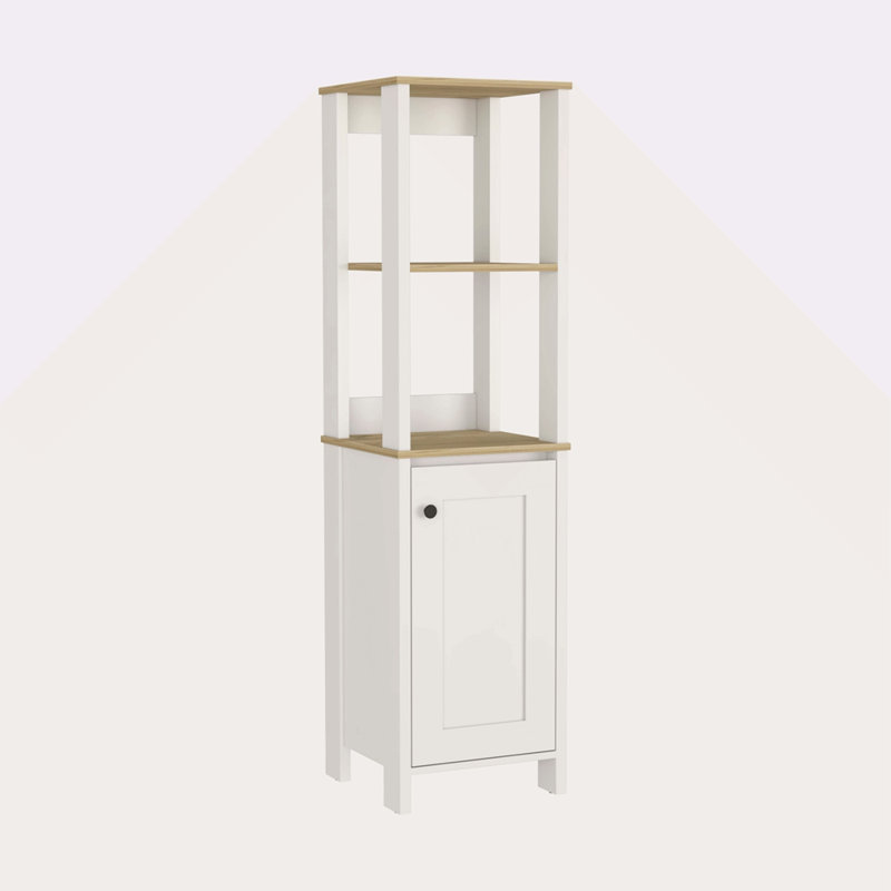 Armoire à linge à 4 tablettes, Blanc