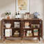 Buffet 59,74 "moderne rustique brun avec rangement-2007732829