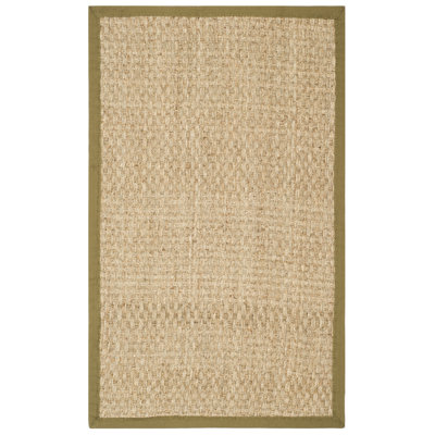 Auckland Bamboo Slat/Seagrass Natural/Olive Area Rug