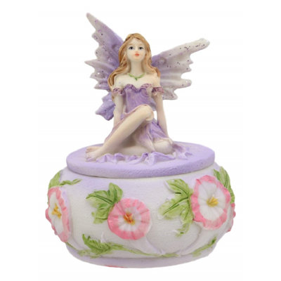 Petit figurine trinket rond mauve lavande