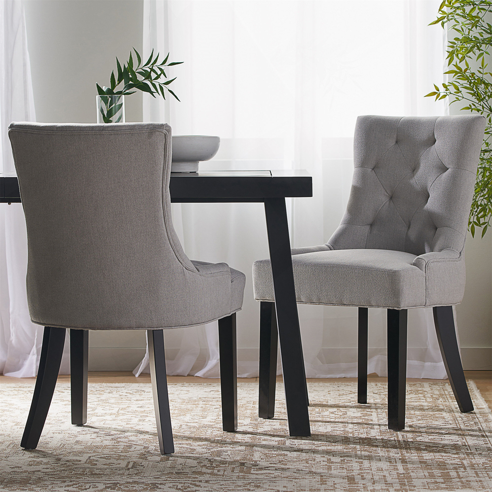 Lark Manor Cheney Contemporary Tufted Dining Chair With Upholstered ...