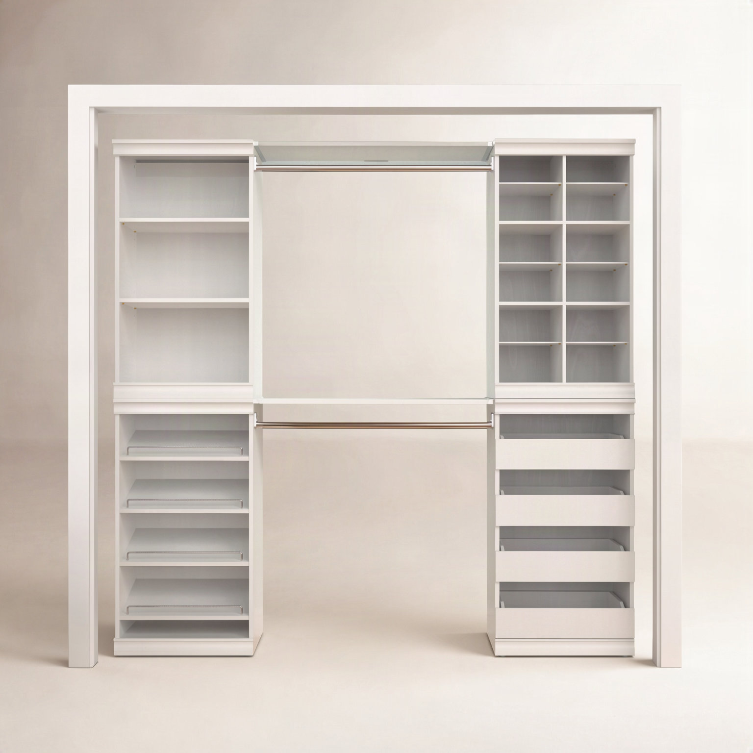 Modular Storage Closet System, White
