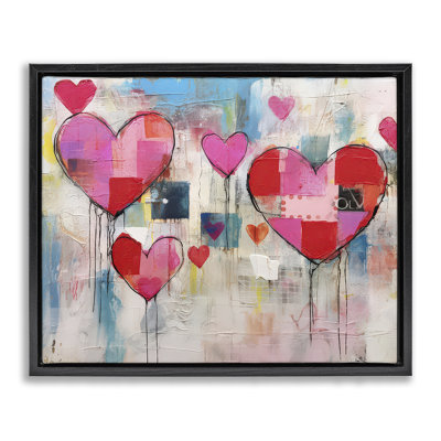 "Urban Hearts", peinture sur toile encadrée par LSR Design Studio