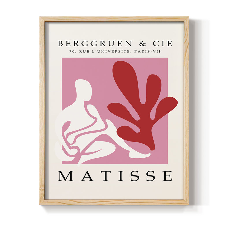 Matisse C XXIV, reproduction d'art encadrée - bois massif, H 11 po x l 9 po
