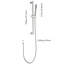 Douche à main réglable en hauteur avec barre coulissante de 28 pouces et 59 tuyaux, acier inoxydable nickel brossé, conception robuste, différents modèles de jet pour toutes les situations, barre de tuyau flexible et fonctionnelle