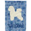 Caniche en polyester à 2 côtés 40 x 28 po standard welcome drapeau maison-957493219