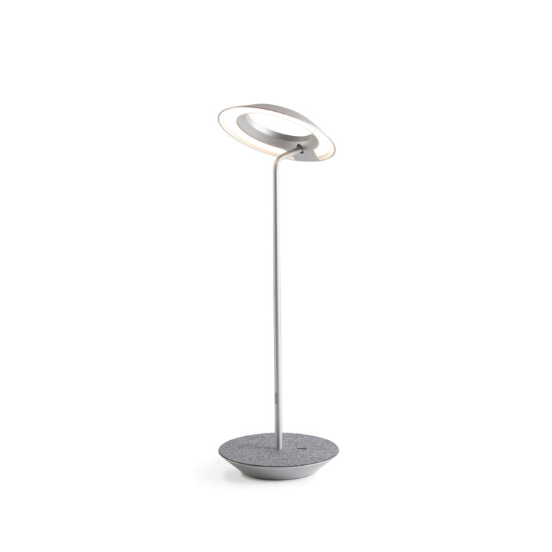 Royyo Metal USB Desk Lamp, Silver/Oxford Felt