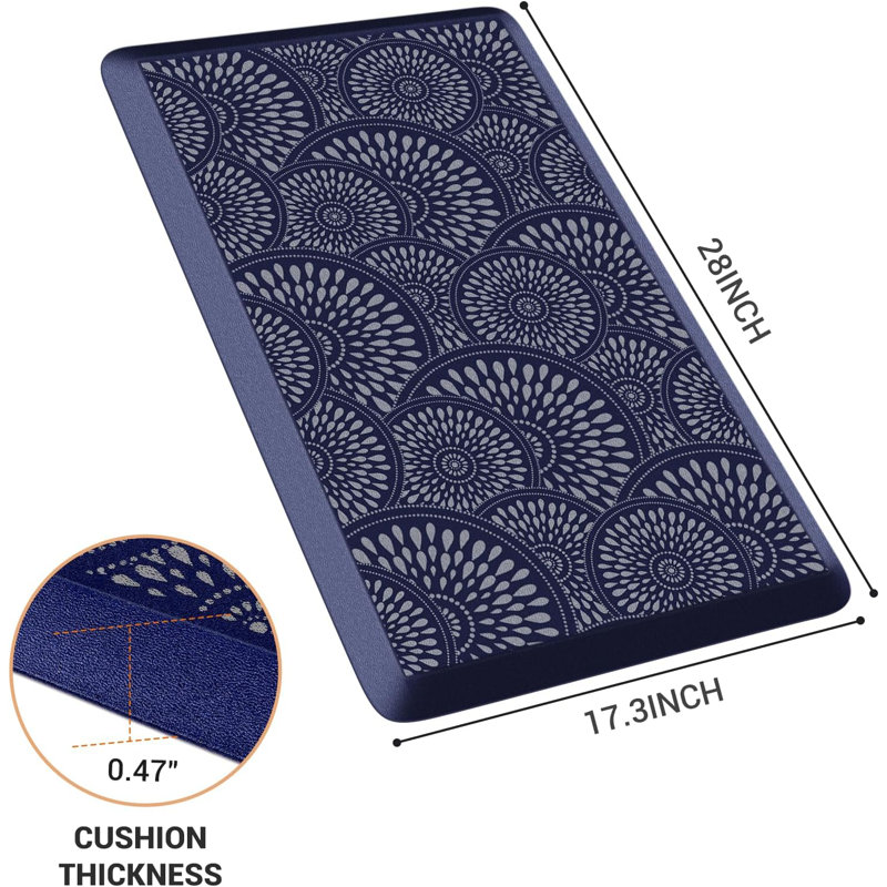 Tapis de cuisine en mousse Comfort, Bleu, 28" x 17.3"