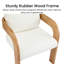 Chaises de salle à manger 2 pièces avec dossier coussiné, assise en bois d'hévéa massif pour la cuisine-1417496189-1417496176