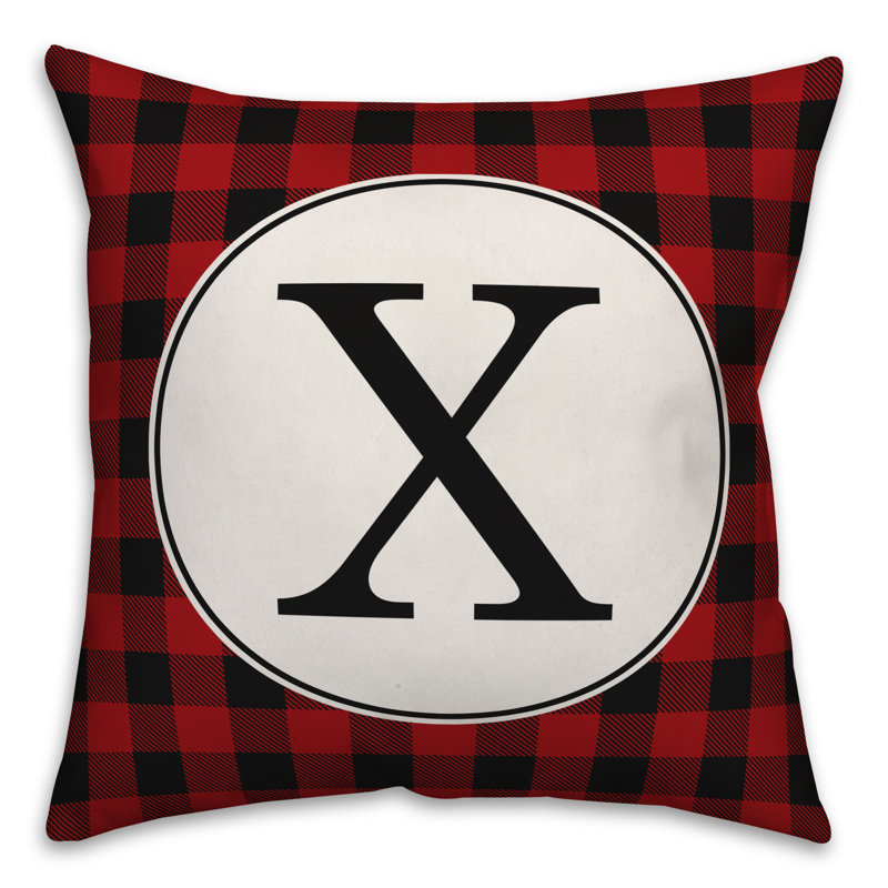Plaid Throw Pillow, X