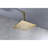 High Shower Head Bathroom - Brushed Gold Stainless Steel 12x12 In Water Saving With Self-cleaning Technology For Rain Feature Token-118034684
