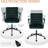 Aime Ergonomic Velvet Home Office Chair, Upholstered Adjustable Swivel Task Chair, Mid-back Computer Chair With Arms, For Study Living Room Vanity-1626983150-1626983155