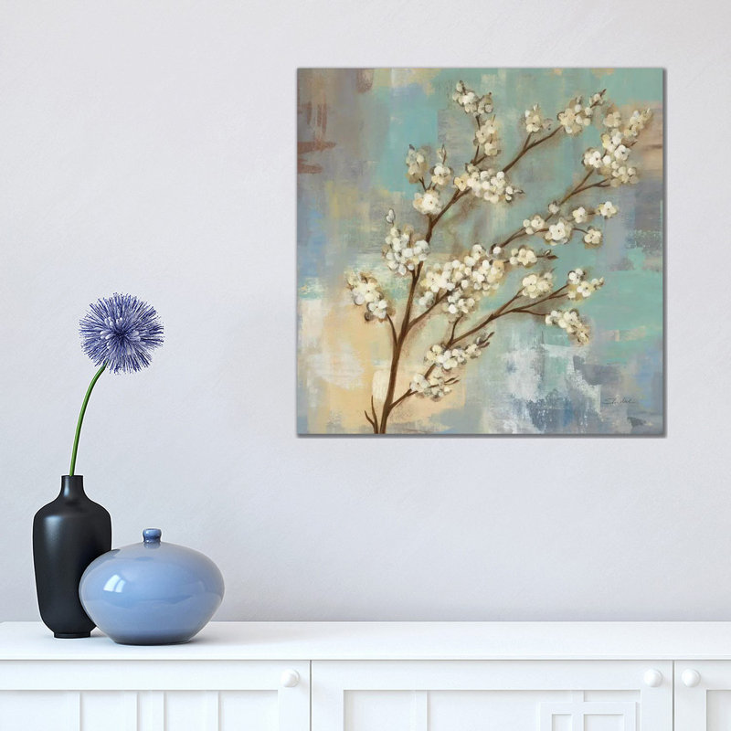 «Kyoto Blossoms I» par Silvia Vassileva - reproduction d'art, H 18 po x l 18 po x 1,5 po, Toile tendue, Aucun mat