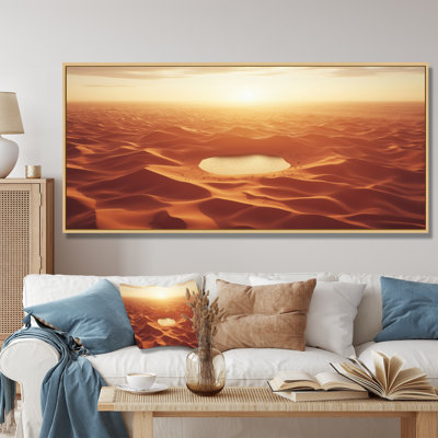 Vue du désert du Sahara sur la planète Mars - désert, art mural
