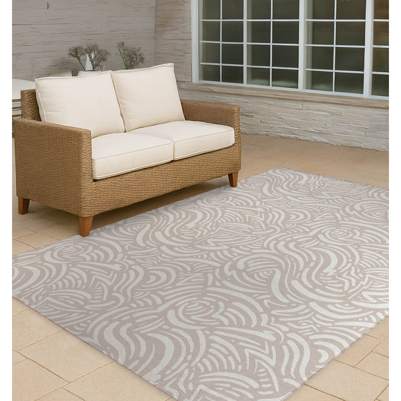 Tapis d'extérieur Cozy Swirl, Rectangulaire 2 pi x 3 pi