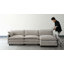 Canapé modulaire modulaire en U en chenille de 146,5 po avec deux repose-pieds George-1516087029