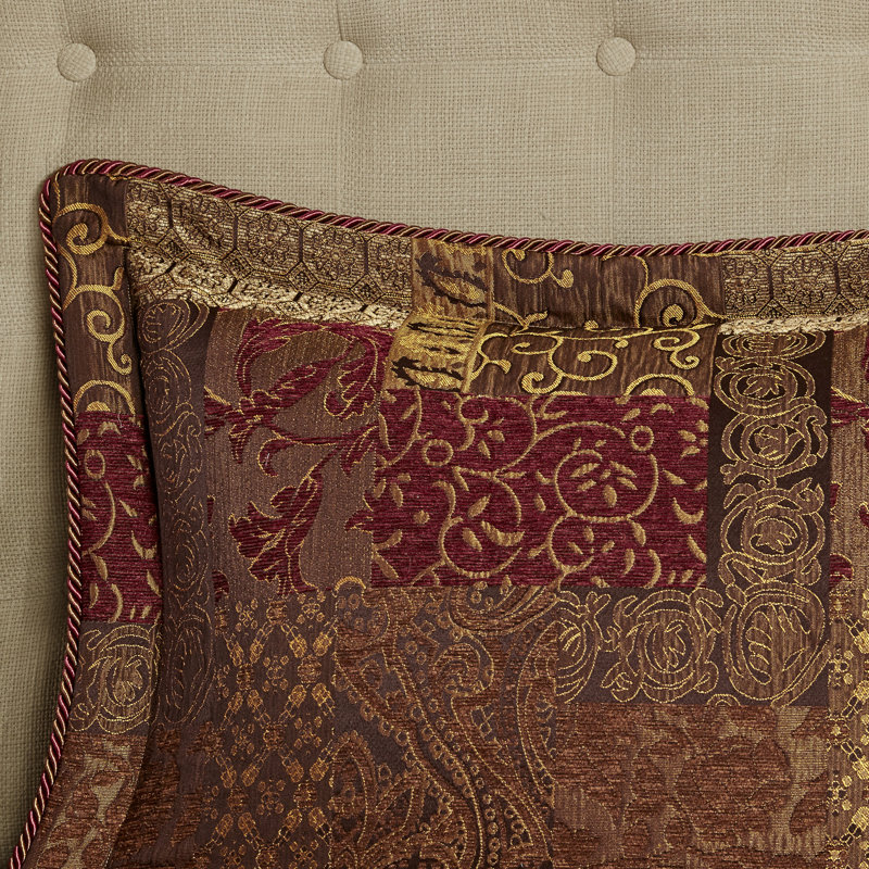 Très grand édredon brun avec chenille artistique 4 pièces pour grand lit