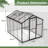 6X8 FT Greenhouse For Outdoors, Polycarbonate Greenhouse With Quick Setup Structure And Roof Vent, Aluminum Large Walk-In Greenhouse For Outside Garden Backyard, Black