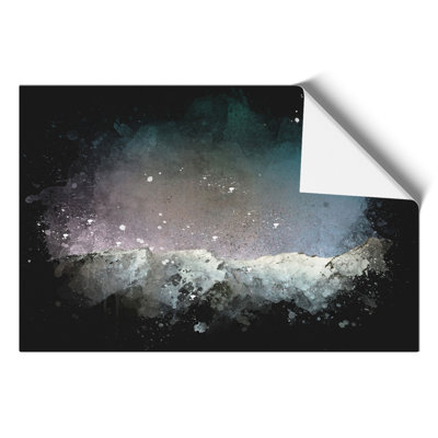 Zillertal Alps in Italy Paint Splash - Frameless Print