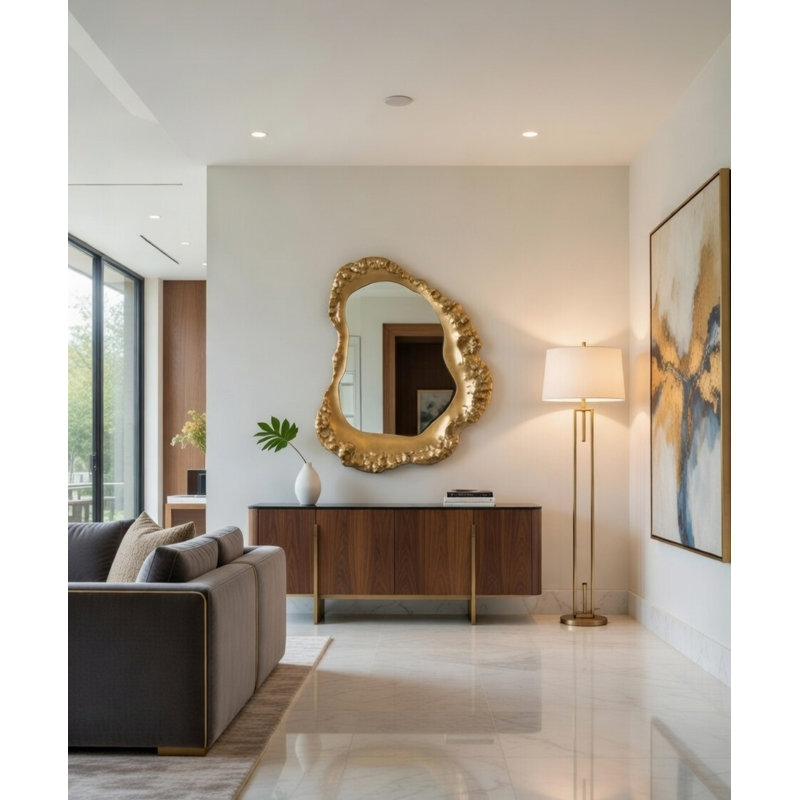 Caldera Free Form Metal Mirror