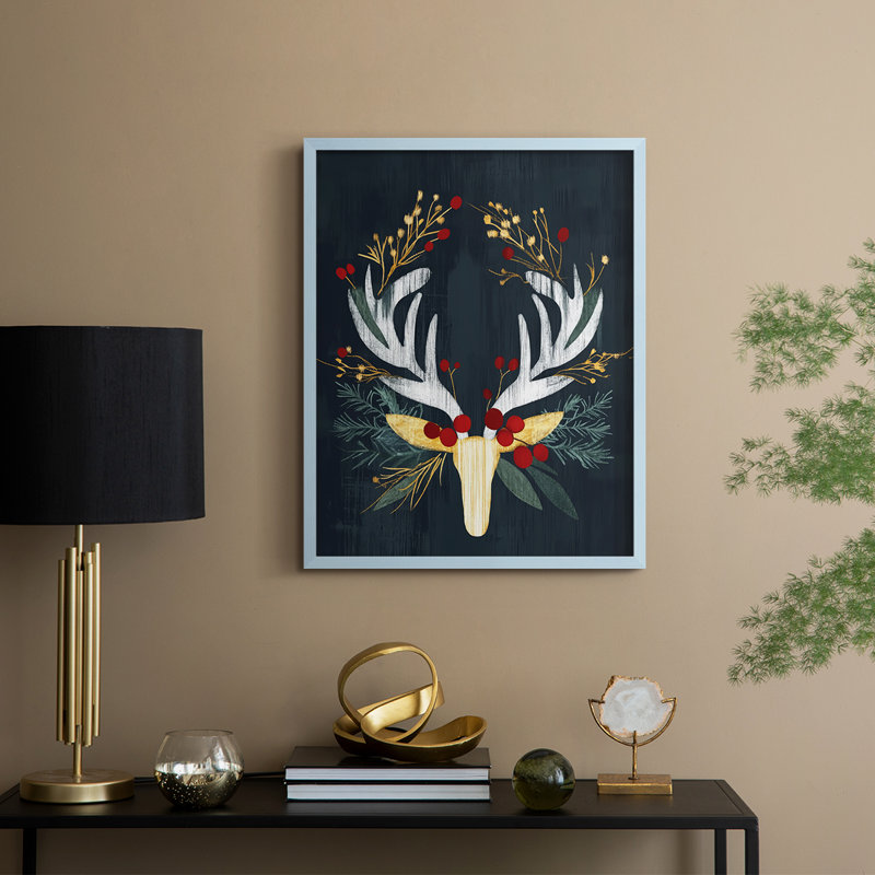 Reproduction encadrée - bois massif, H 11 po x l 9 po, Bleu