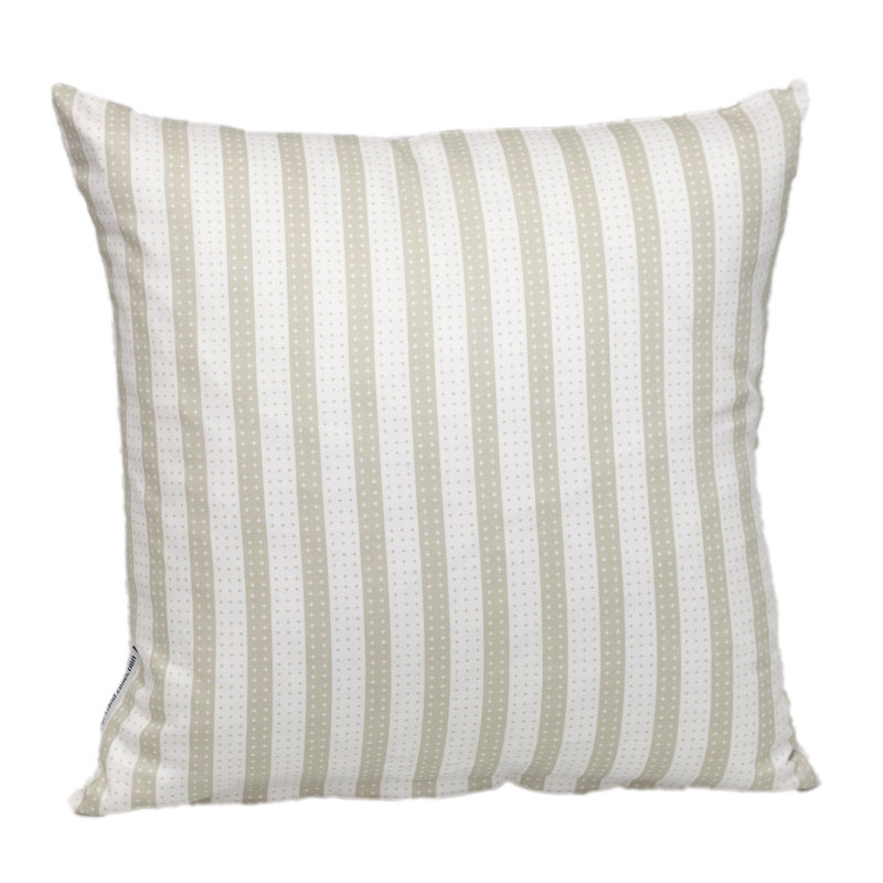 Parkland Collection Transitional Striped White 16" x 16" Pillow