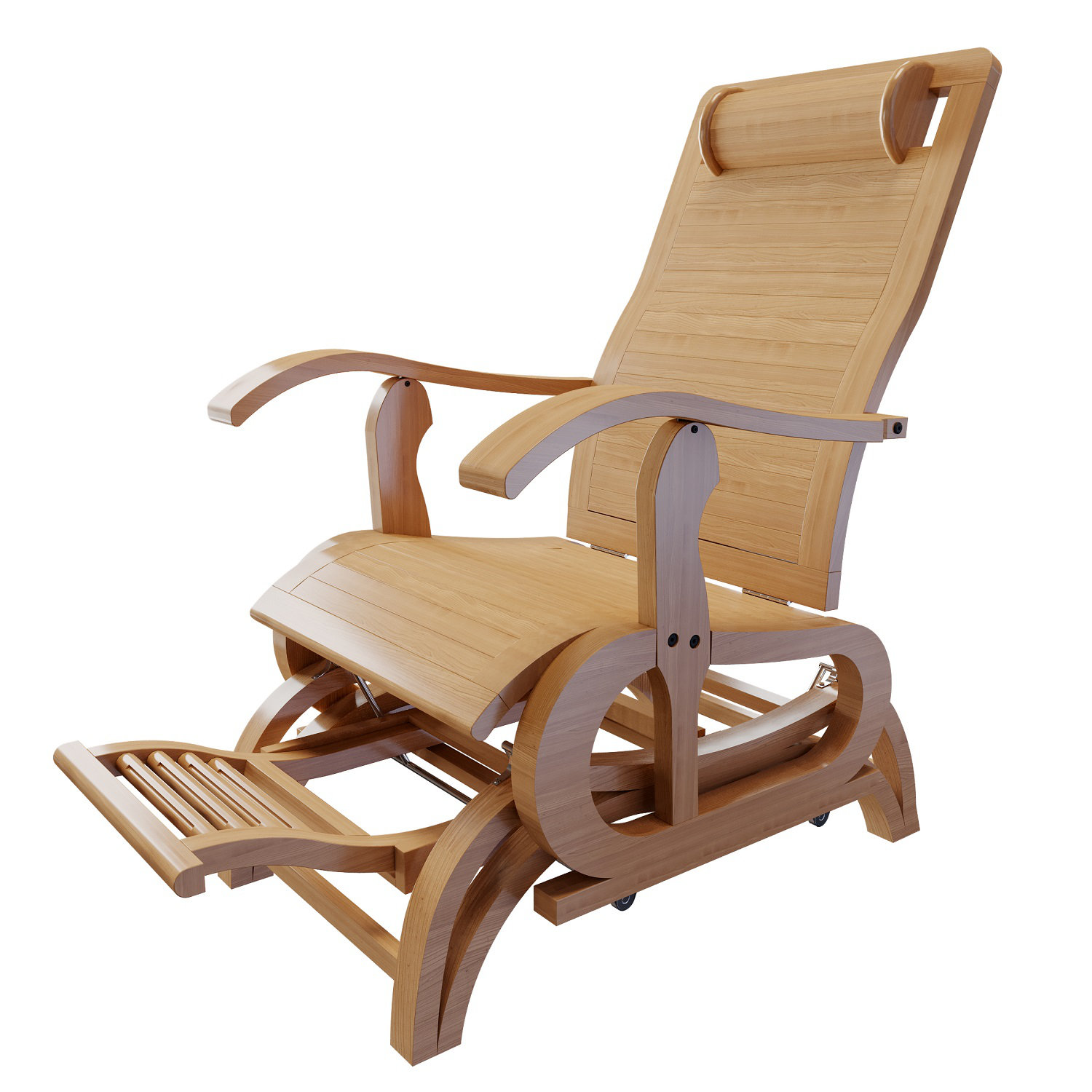 Kruger Comfortable Relax Rocking Chair with Footrest Cushion Isabelle & Max Color: Brown