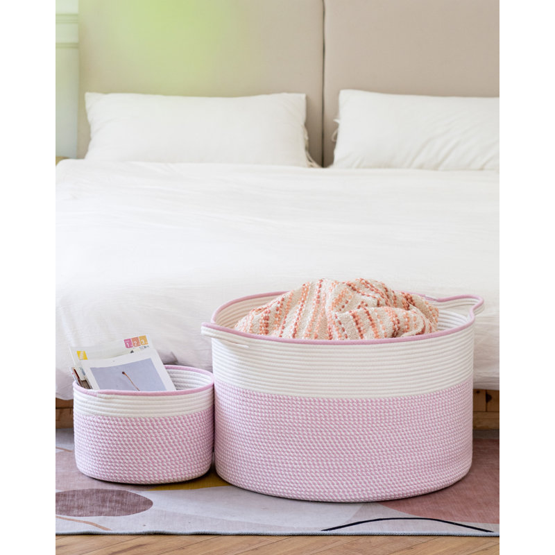 Ensemble de 2 paniers en tissu
