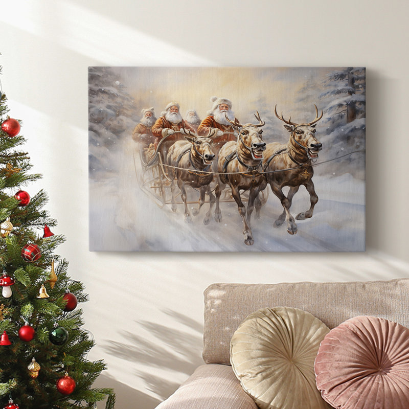 Christmas Holiday Arts - Toile tendue avec châssis, H 12 po x l 18 po