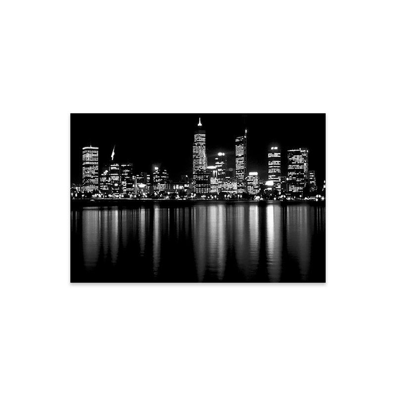 Centre-ville, impression sur verre acrylique, H 24 po x l 32 po x P 0,25 po