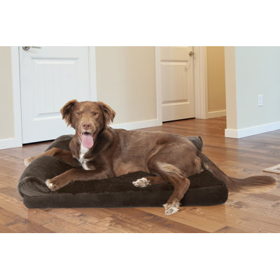  Plush & Velvet Deluxe L-Chaise Orthopedic Pet Bed