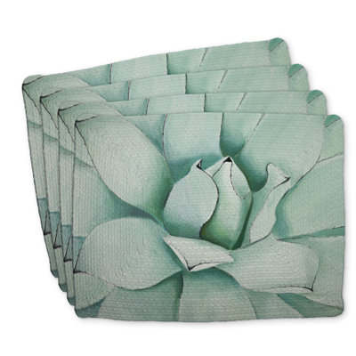 Ensemble de 4 napperons en polyester tressé