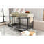 Cage en fer pour animaux avec tiroirs, grand cadre de rangement beige et noir-1314853616