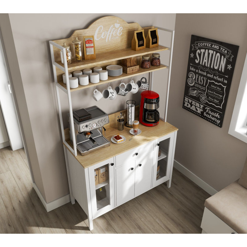Armoire à café, Blanc