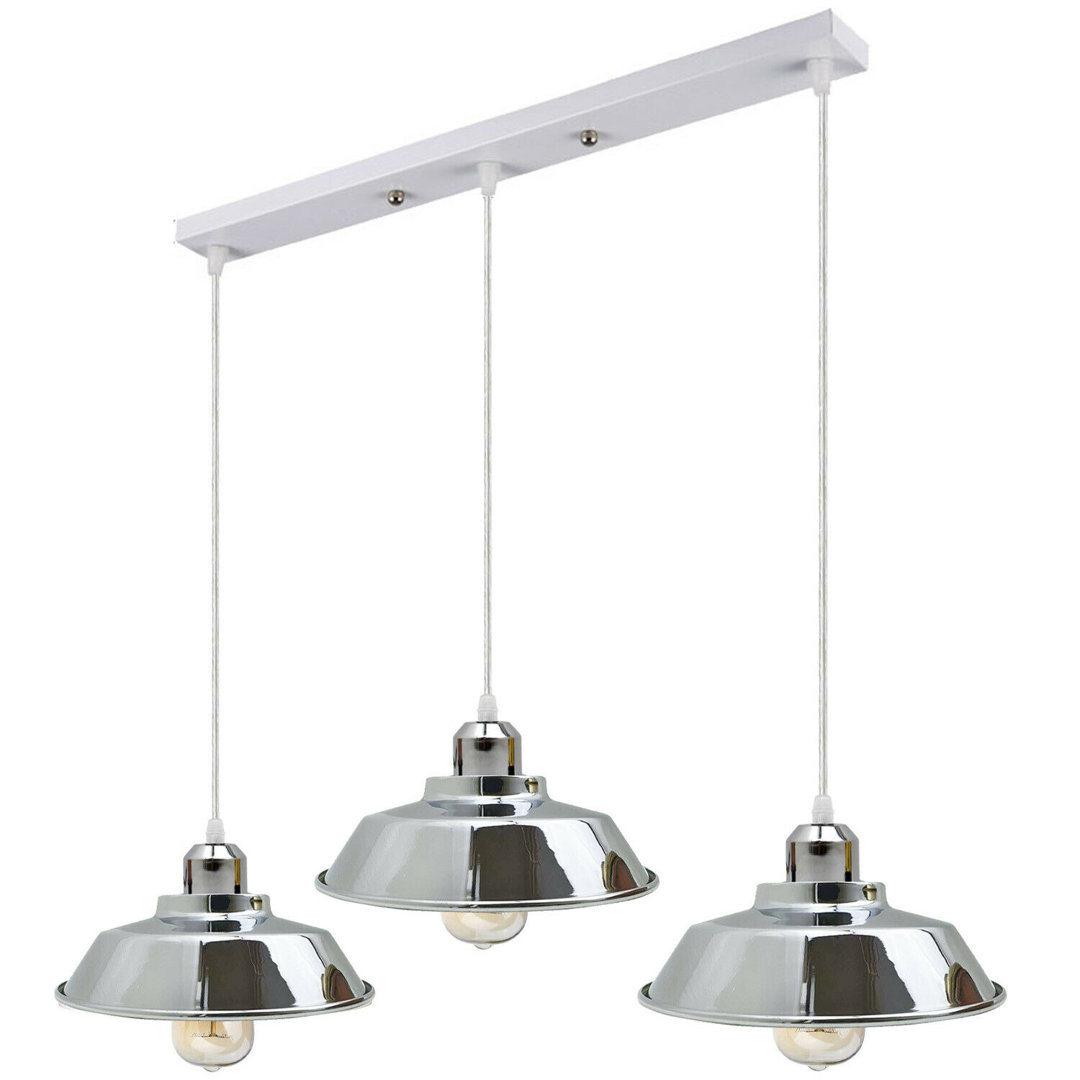 Seeman 3 - Light Satin Nickel Kitchen Island Pendant