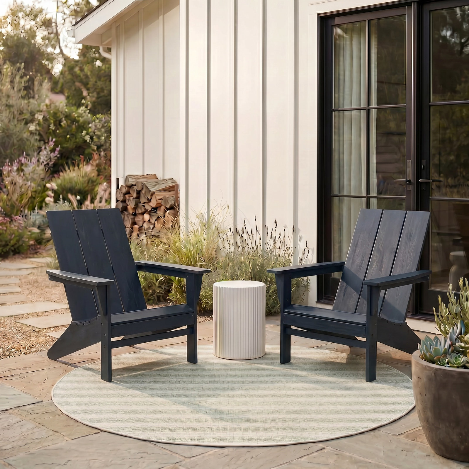 Acacia Adirondack Chair, Federal Blue