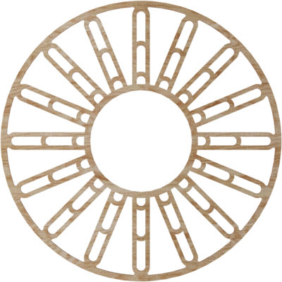 Médaillon de plafond en bois Hale