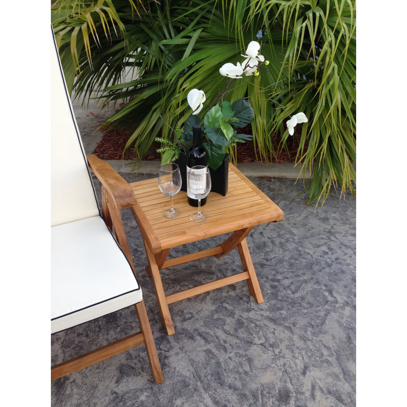 Miami Outdoor Square Teak Side Table