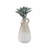 Vase Pottery Terracotta Handcrafted Look 18 Inch Ivory Tan for Home Office Bedroom Living Room.
