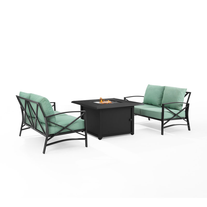 Arleon 4 - Person Patio Conversation Set with Cushions, Mist
