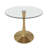 Elkton 35" Round Dining Table with Glass Top and Iron Pedestal Base Restaurant Table - Seats 2-4 Person for Kitchen and Dining Room-1479138236-1479138224