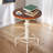 Industrial Bar Table 32.28"-36.22" Height Adjustable Swivel Round Wood Tabletop 23.62" Dia, Kitchen Dining Office Coffee Bistro Pub Table-217893143-217893141