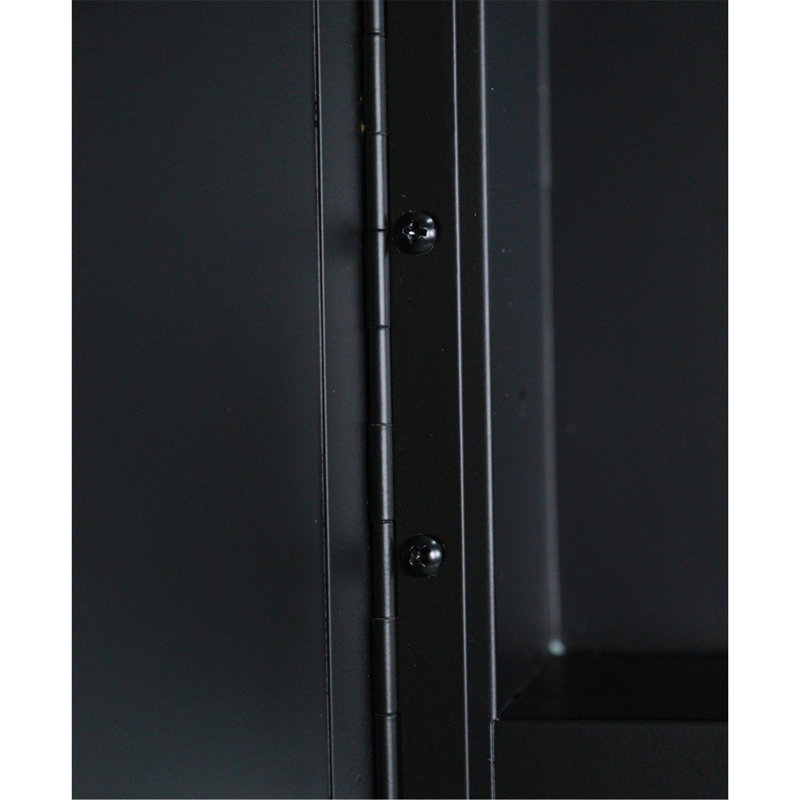 Armoire à pharmacie murale 31 po x 21 po à cadre mural ovale en métal noir avec miroir