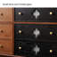 Armoire d'appoint en noyer massif et bois manufacturé