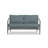 Delaine 56.5'' Wide Straight Powder Coated Aluminum Loveseat with Cushions-70110005-70110011