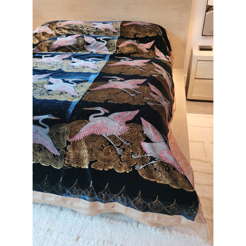 Heron Velvet Throw
