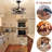20" Farmhouse Caged Ceiling Fan with Light Kit and Remote Control