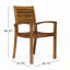 Chaises de salle à manger d'extérieur en bois, fauteuil club-980550004