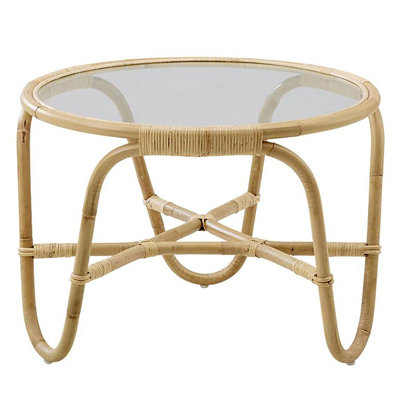 Table en rotin Arne Jacobsen Charlottenborg - Naturel
